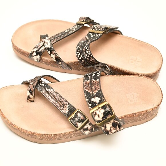 ABEO Lanai Thong Sandal  Size 39/women's 8- 8.5 Animal Print - Picture 5 of 6